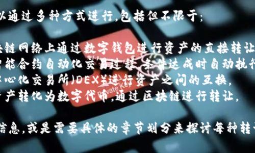 区块链资产转让方式可以通过多种方式进行，包括但不限于：

1. **直接转让**：在区块链网络上通过数字钱包进行资产的直接转让。
2. **智能合约**：使用智能合约自动化交易过程，条件达成时自动执行转让。
3. **资产交换**：在去中心化交易所（DEX）进行资产之间的互换。
4. **代币化**：将实体资产转化为数字代币，通过区块链进行转让。

如果你想了解更详细的信息，或是需要具体的章节划分来探讨每种转让方式的细节，请告诉我。